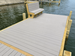 Custom Built Bench on Pier