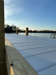 White Lumberock composite decking