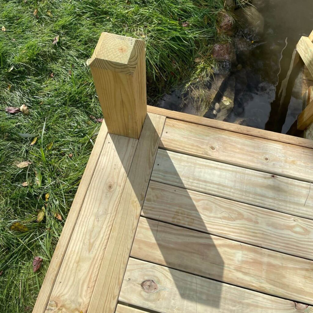 Custom dock woodwork