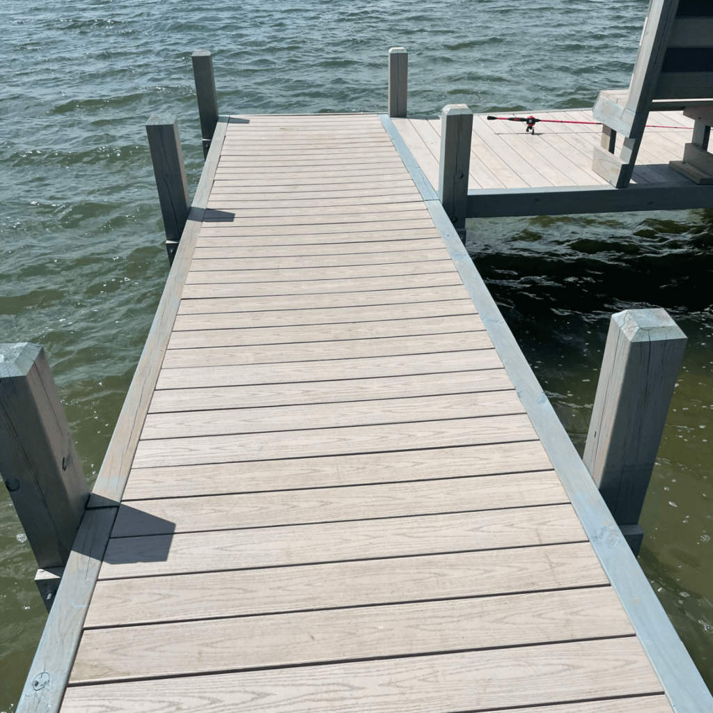 Custom Stained Wood Dock